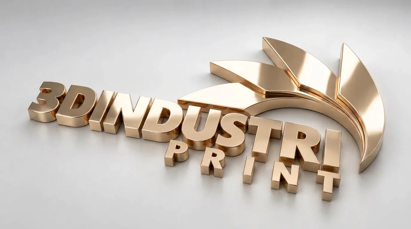 3Dindustriprint-logoet i Bronze (Metalstøbning), poleret