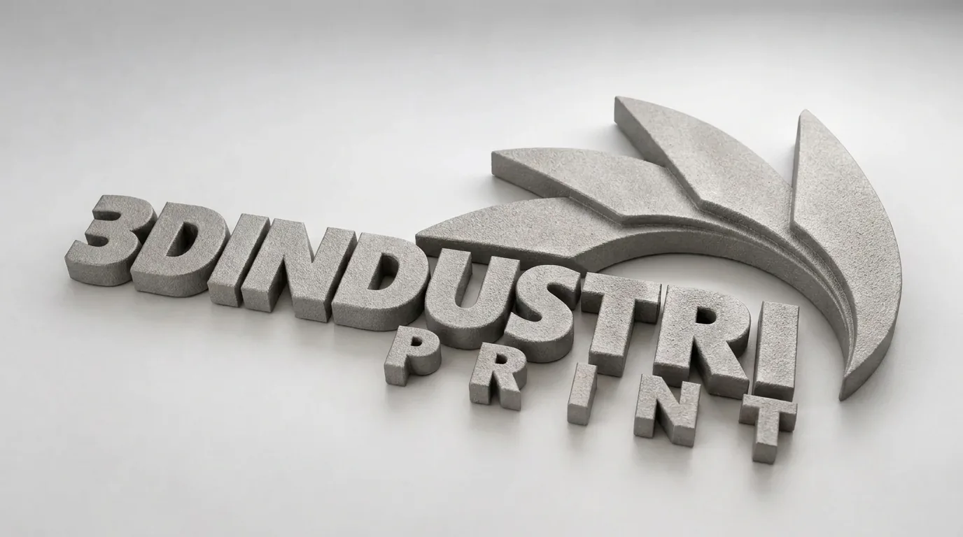 3Dindustriprint-logoet i Titanium grade 23 (Ti-6Al-4V ELI) (Metal), som printet